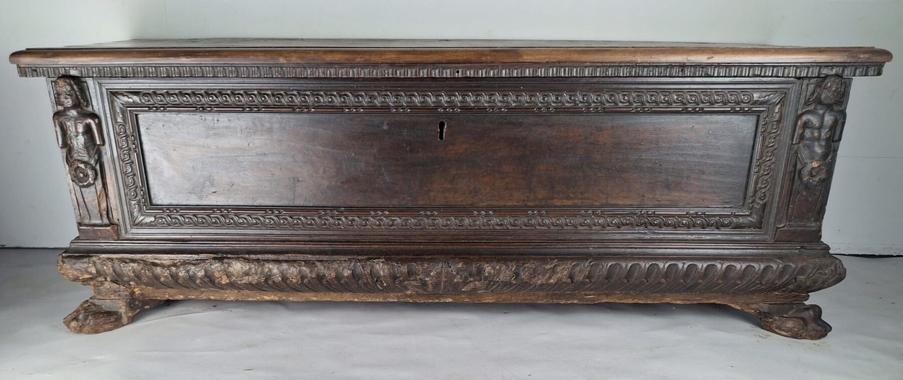 Walnut chest, Italy 17th