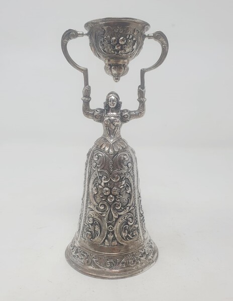 Wedding cup in silver and vermeil, 18th