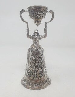 Wedding cup in silver and vermeil, 18th