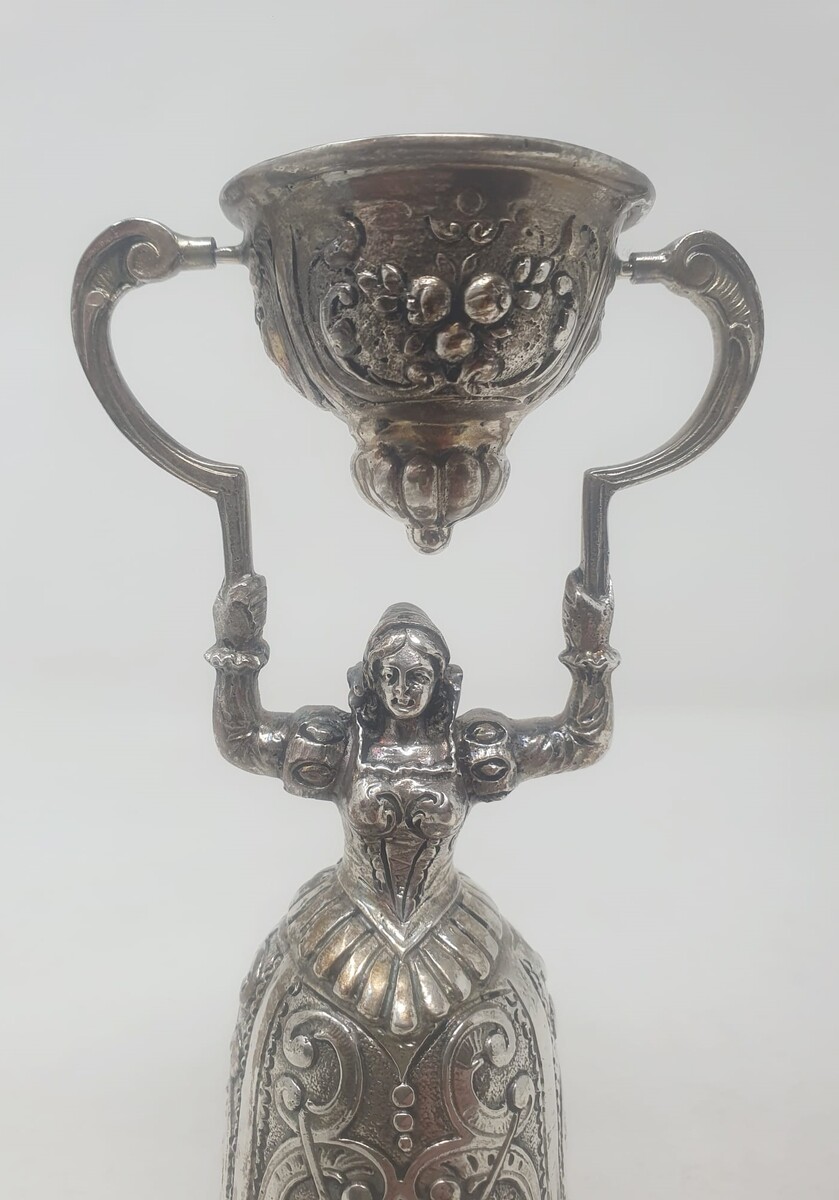 Wedding cup in silver and vermeil, 18th