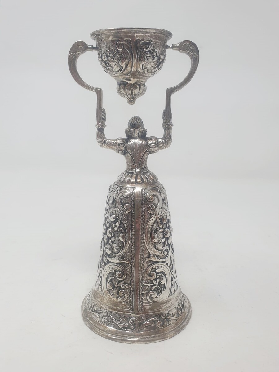Wedding cup in silver and vermeil, 18th