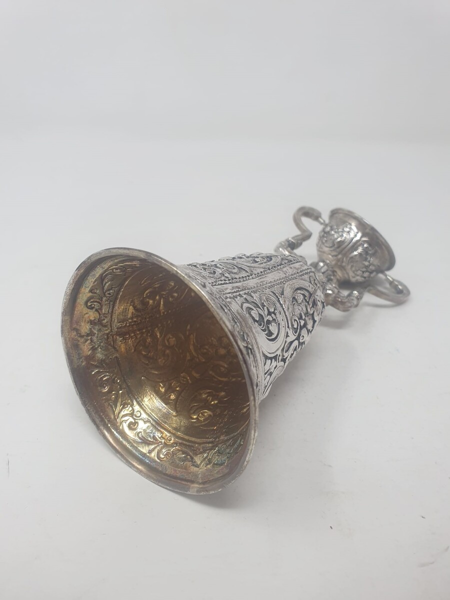 Wedding cup in silver and vermeil, 18th