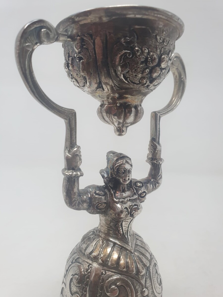 Wedding cup in silver and vermeil, 18th