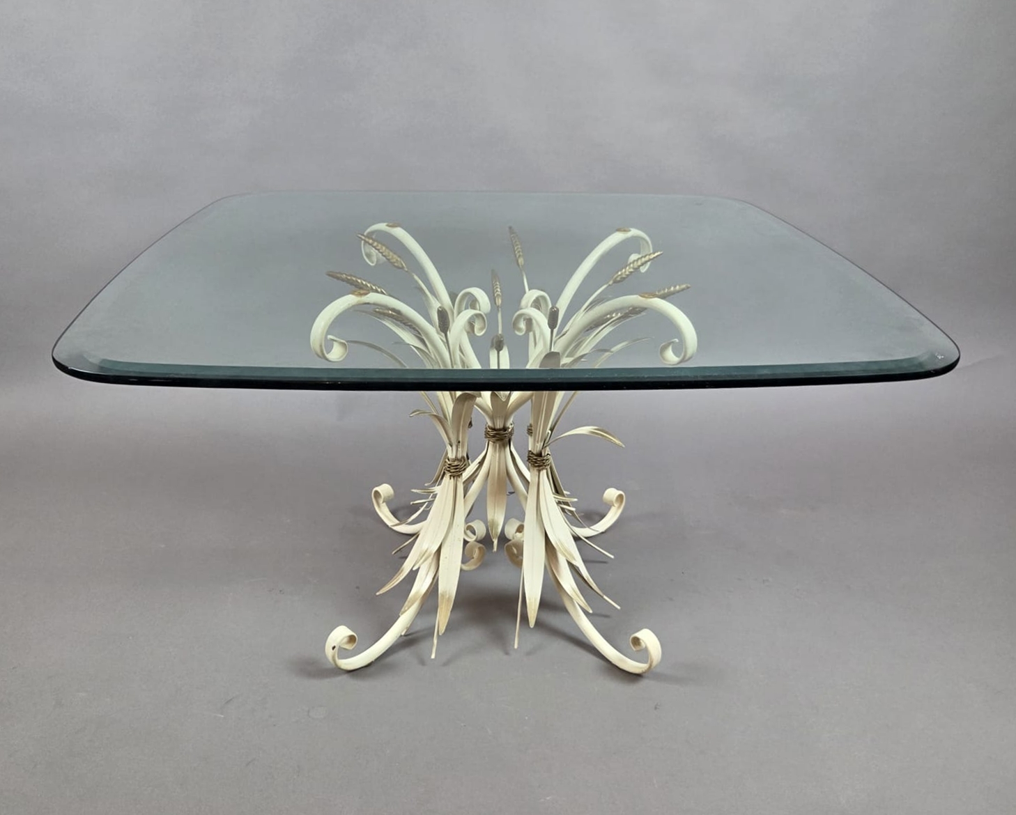 Wheat-ear-pattern coffee table, 1970s