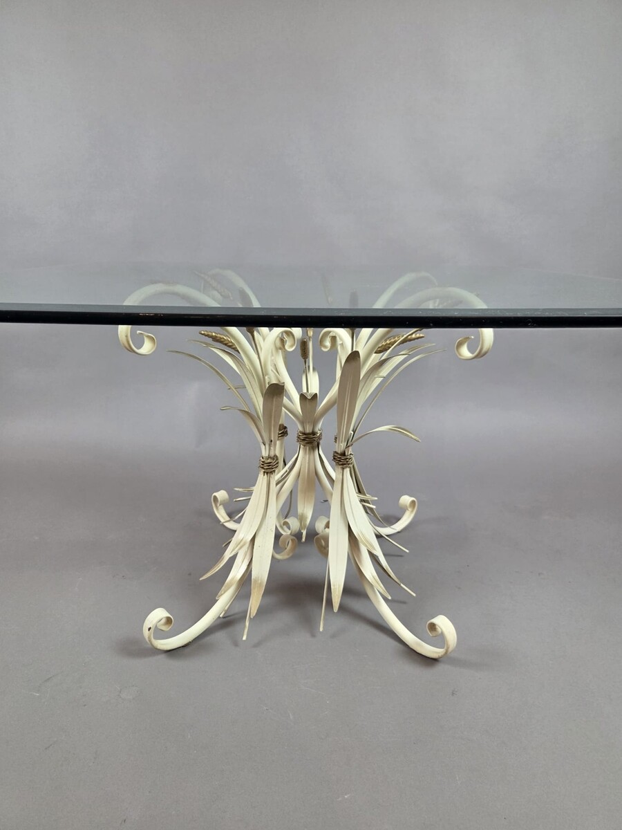 Wheat-ear-pattern coffee table, 1970s