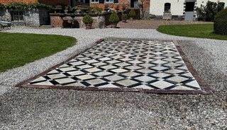 White Carrara, Belgian Black And Royal Red Marble Floor, 18th Century, 23m2 