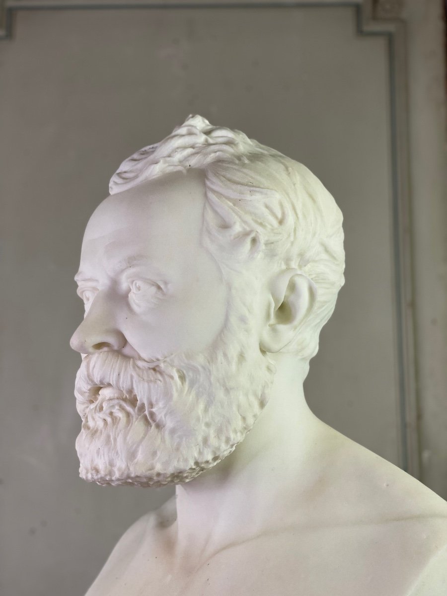 White marble statuary bust signed Cassano F.