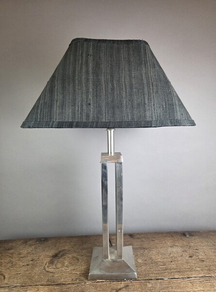 Willy Rizo (in the style of) chrome-plated metal lamp, circa 1970