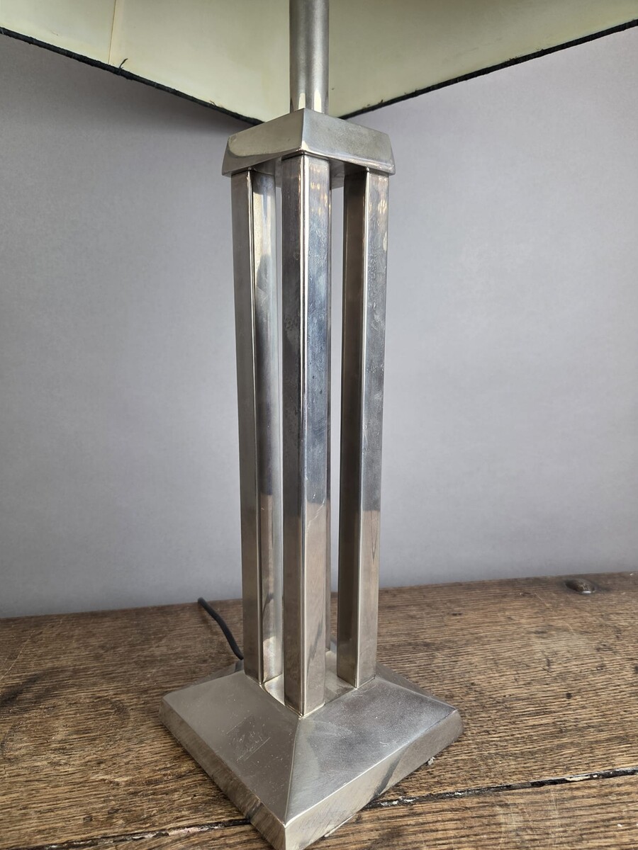 Willy Rizo (in the style of) chrome-plated metal lamp, circa 1970