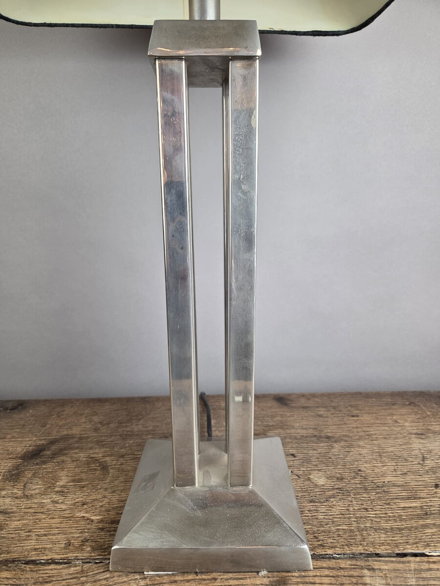 Willy Rizo (in the style of) chrome-plated metal lamp, circa 1970