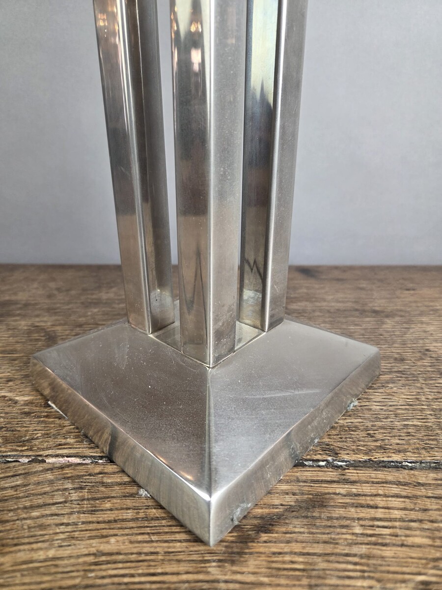 Willy Rizo (in the style of) chrome-plated metal lamp, circa 1970