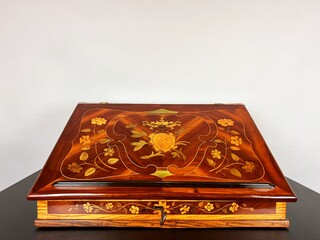 Writing desk with floral marquetry, 19th century
