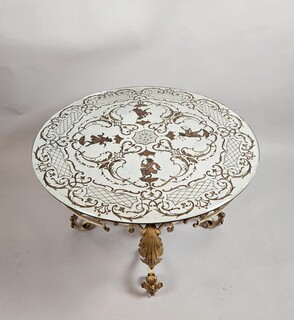 Wrought iron coffee table