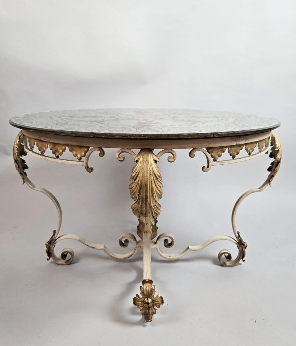 Wrought iron coffee table