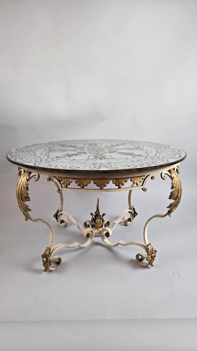 Wrought iron coffee table