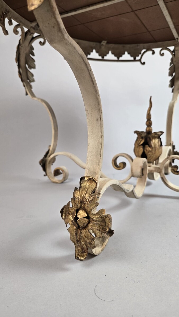 Wrought iron coffee table