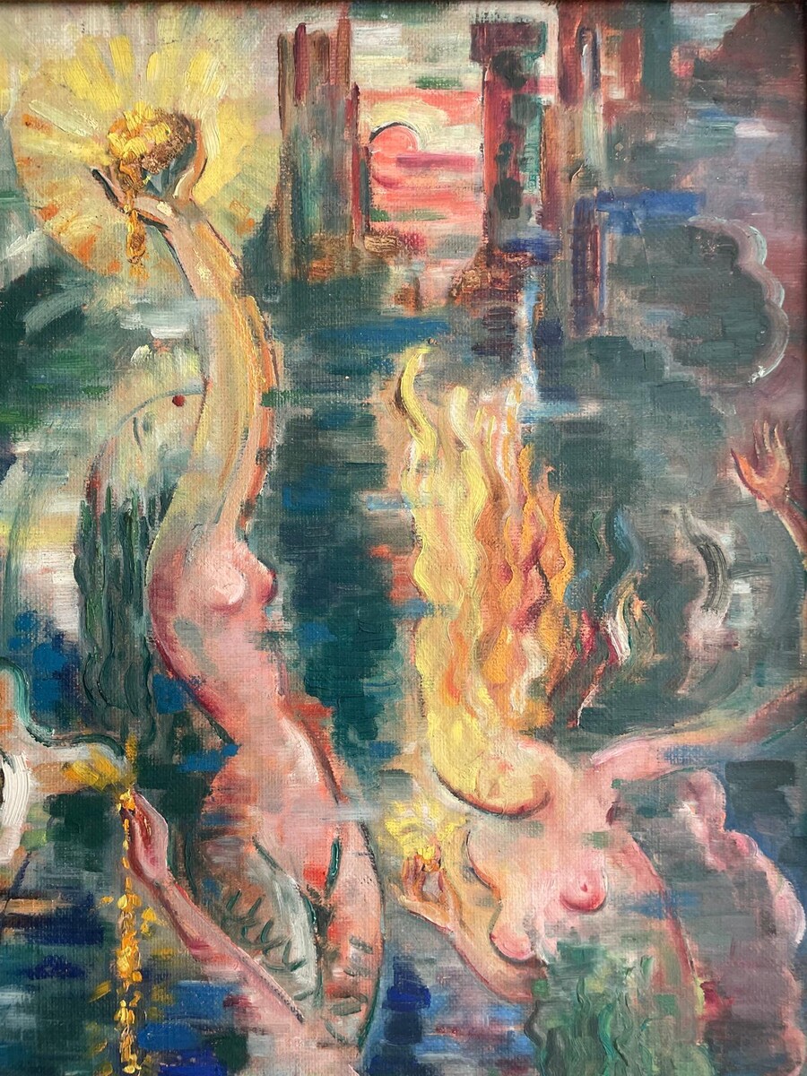 Yan B. Morel-Dyl (1887-1944), Rheingold, oil on panel, signed, 1937, size: 74x51 cm, framed