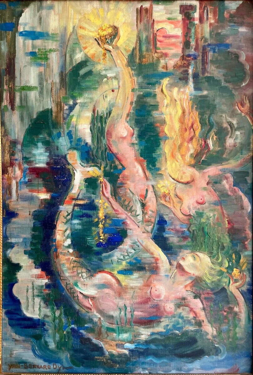 Yan B. Morel-Dyl (1887-1944), Rheingold, oil on panel, signed, 1937, size: 74x51 cm, framed