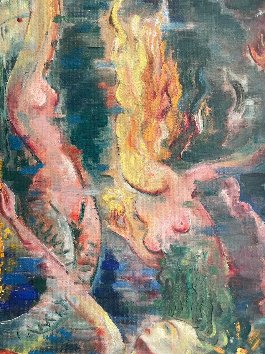 Yan B. Morel-Dyl (1887-1944), Rheingold, oil on panel, signed, 1937, size: 74x51 cm, framed